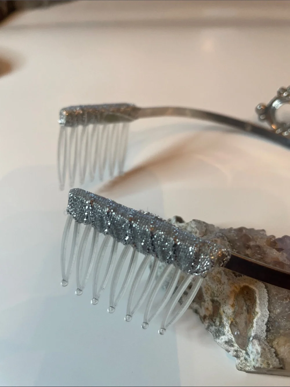 Disney Ariel Tiara Crown Silver Tone Metal Combs Jewels Sparkle Ariel Picture